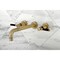 Kingston Brass Roman Tub Faucet, Antique Brass, Wall Mount KS8023DKL - alternate 2